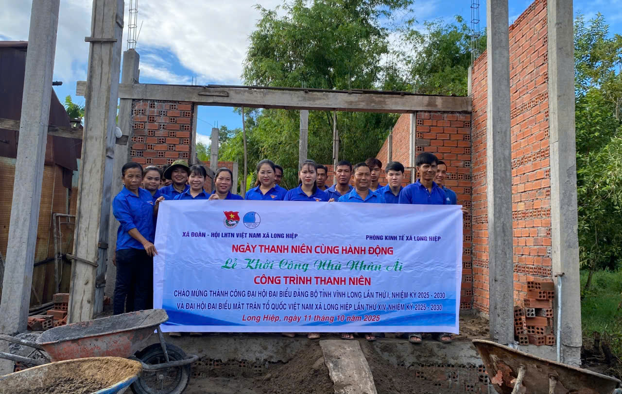 XÃ LONG HIỆP TỔ CHỨC NGÀY THANH NIÊN CÙNG HÀNH ĐỘNG CHÀO MỪNG THÀNH CÔNG ĐẠI HỘI ĐẠI BIỂU ĐẢNG BỘ TỈNH VĨNH LONG LẦN THỨ I, NHIỆM KỲ 2025 – 2030 VÀ ĐẠI HỘI ĐẠI BIỂU MẶT TRẬN TỔ QUỐC VIỆT NAM XÃ LONG HIỆP LẦN THỨ XIV, NHIỆM KỲ 2025 – 2030