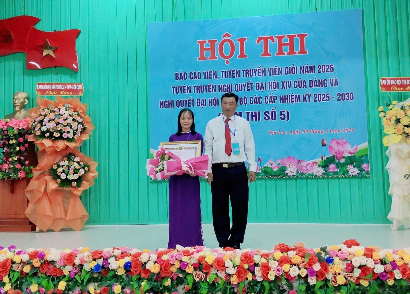 Xã Long Hiệp đạt giải nhất Hội thi báo cáo viên, tuyên truyền viên giỏi năm 2026